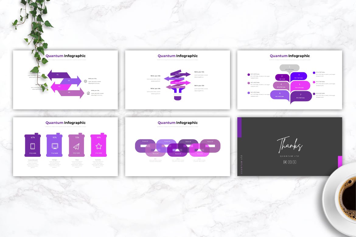 时尚/摄影公司作品集PPT幻灯片模板 QUANTUM – Company Profile Powerpoint Template插图(4)