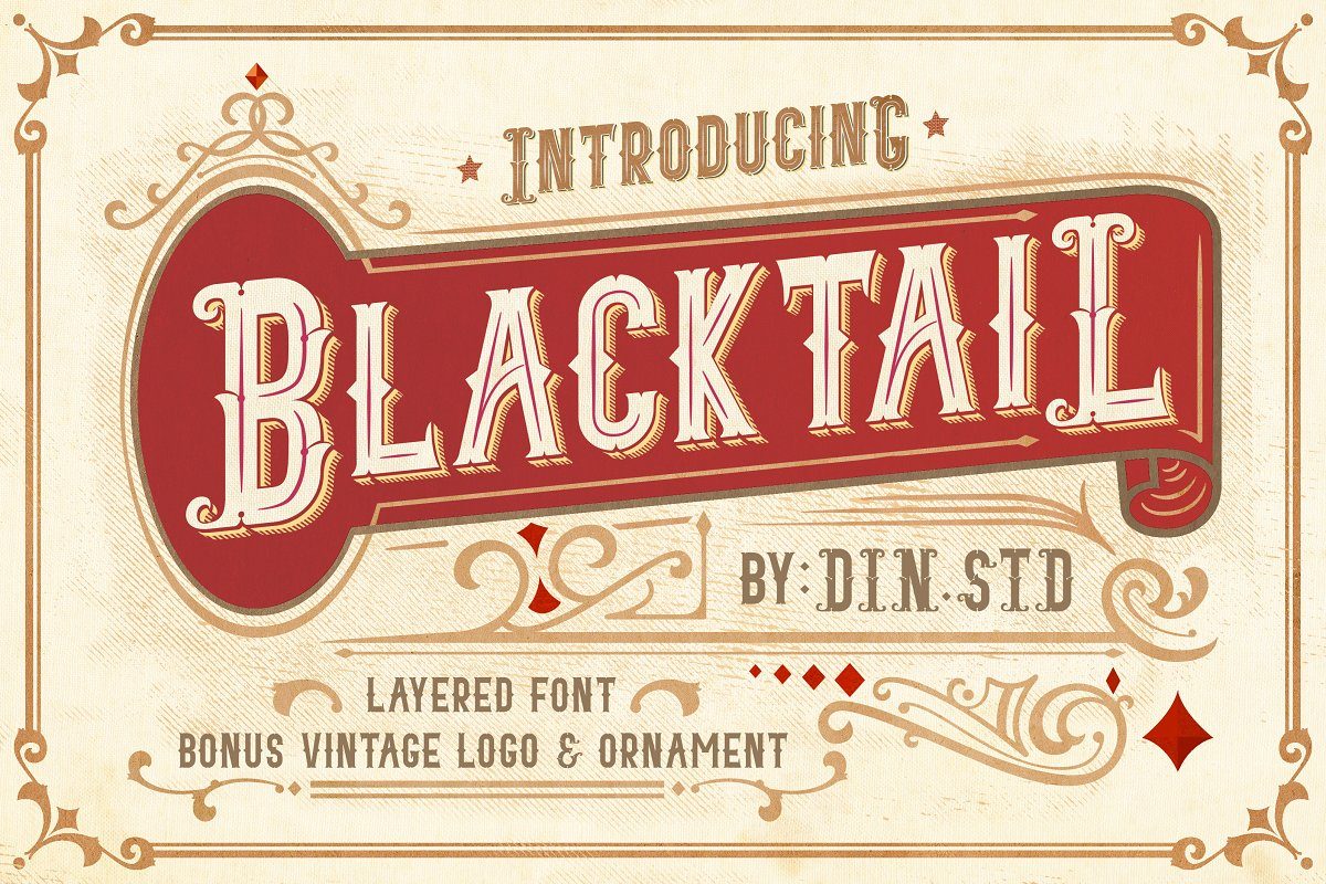 Blacktail Font素材之家精选英文字体