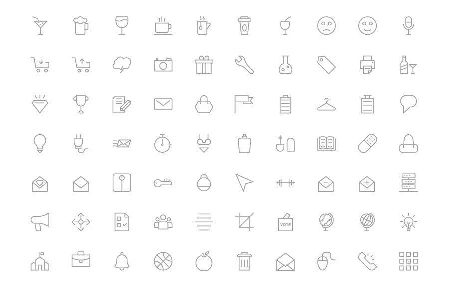 400多个网站用户交互界面图标 400+ Web and User Interface Icons插图(5)