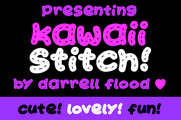 Kawaii Stitch font插图1 Kawaii Stitch font插图1
