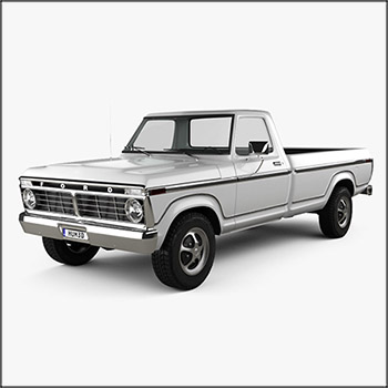 福特F-150 1973 皮卡汽车素材之家精选3D模型