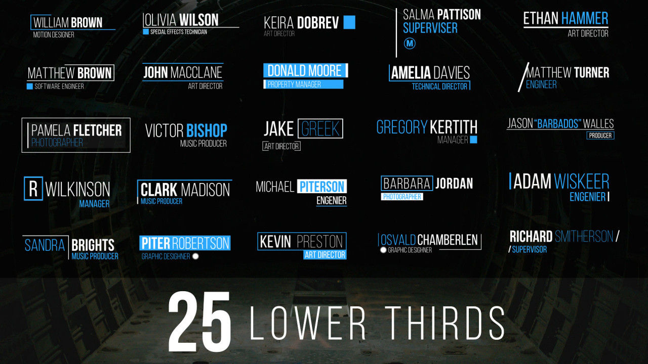 25下三分之一标题动画素材库精选AE模板