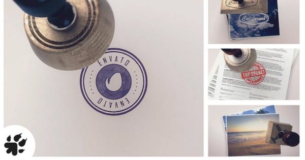 企业Logo印章演示素材库精选AE模板[3个版本] Logo Stamp (3 versions)