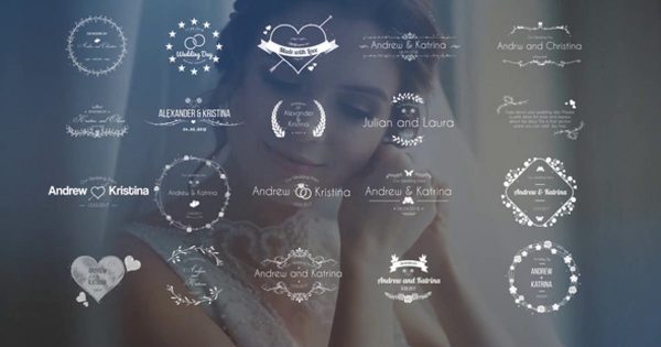 婚礼视频婚礼开场视频标题字幕素材库精选AE模板 Wedding Title V.2