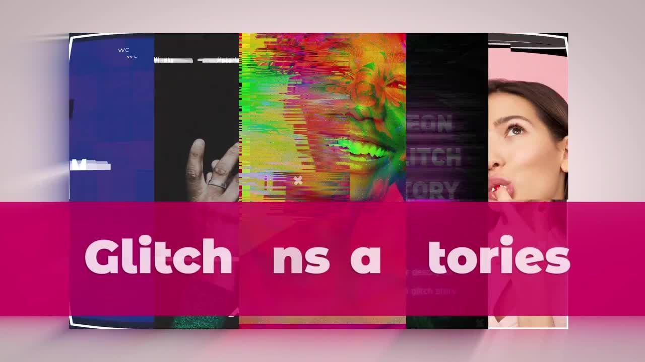 小故障Instagram视频素材库精选AE模板