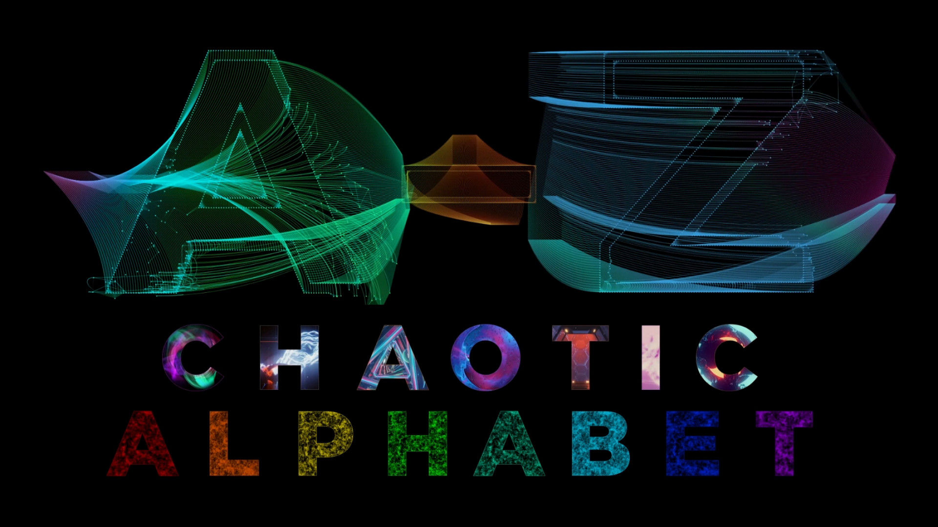 混沌风格的电影动画字母素材库精选AE模板