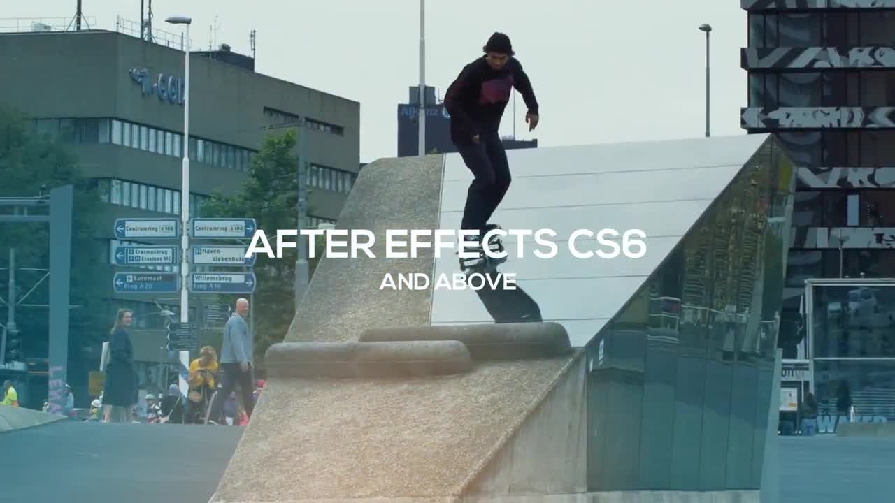 时尚街头炫酷图文标题字幕特效转场视频素材库精选AE模板