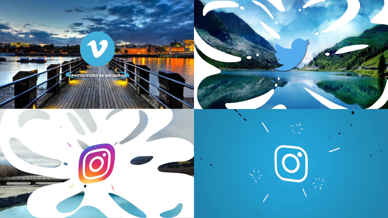 创意的清洁液体徽标素材库精选AE模板