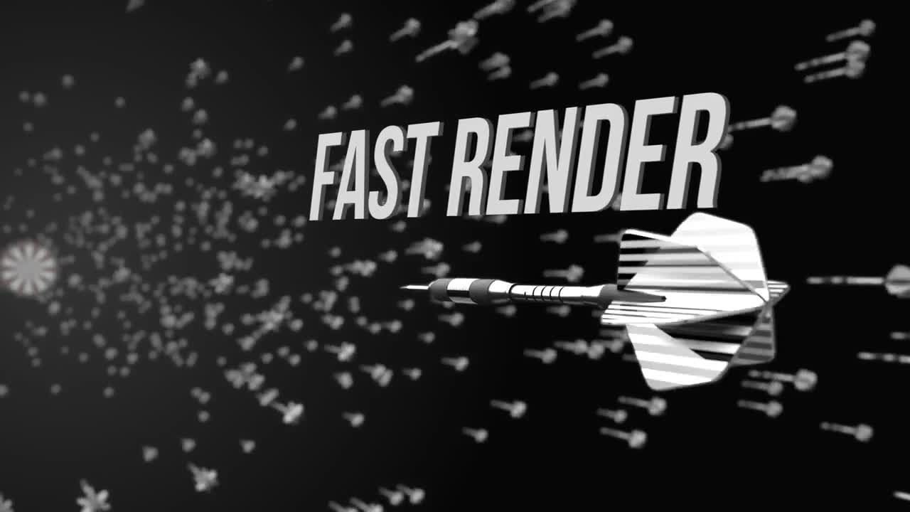 设计精美的3D飞镖影视预告片头素材库精选AE模板