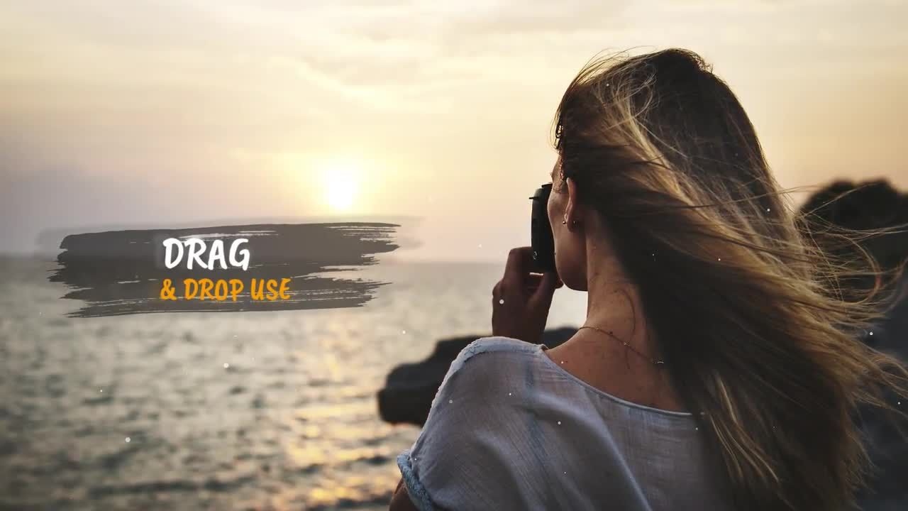 优雅墨水效果过渡幻灯片动画素材库推荐PR模板