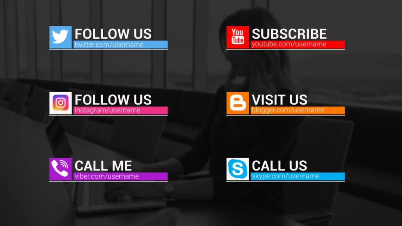 15个社交媒体动态下三分之一素材库精选AE模板