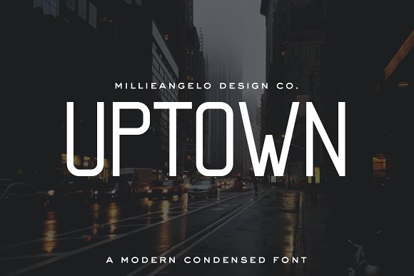 MDC Uptown – A Modern Condensed Font素材之家精选英文字体