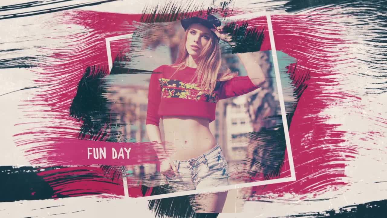 明亮地彩色画笔描边效果素材库精选AE模板