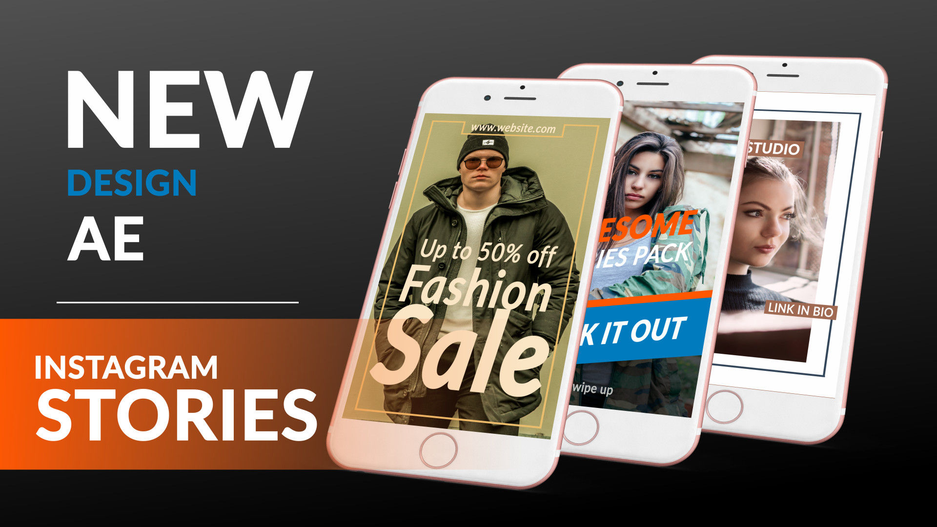 超现代的Instagram故事素材库精选AE模板