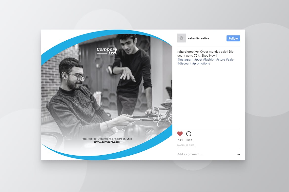 数字营销Instagram&Facebook贴图设计模板素材库精选 COMPORE Digital Marketing Instagram/Facebook Post插图(5)