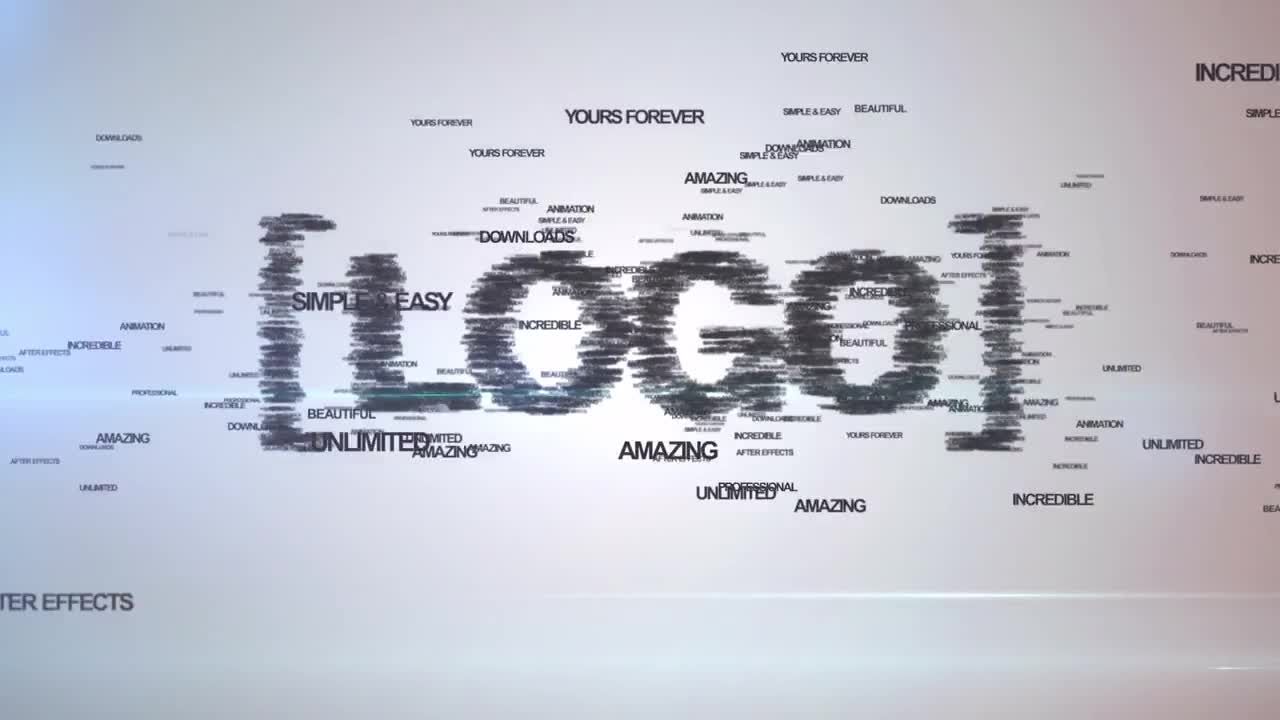 全屏多款动态文字标题聚集效果素材库精选AE模板