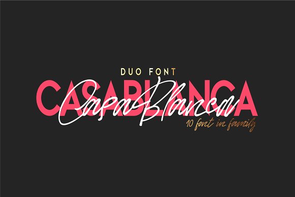 Casablanca. Font Duo素材之家精选英文字体