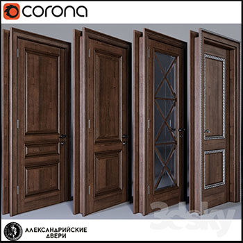 4款Alexandria木门素材之家精选3D模型