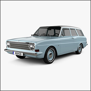 福特汽车Ford Taunus（P6）12M旅行车1967 素材之家精选3D模型