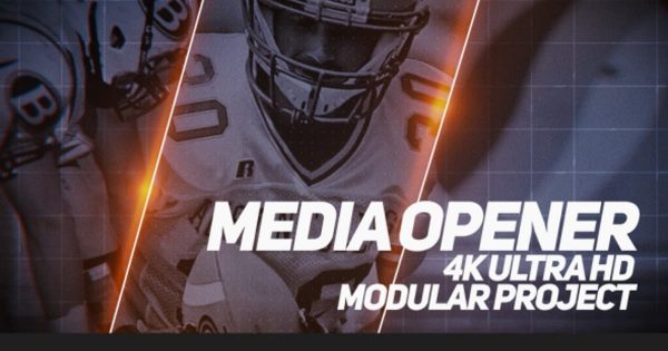体育运动风格视频开场素材库精选AE模板 Media Opener 2