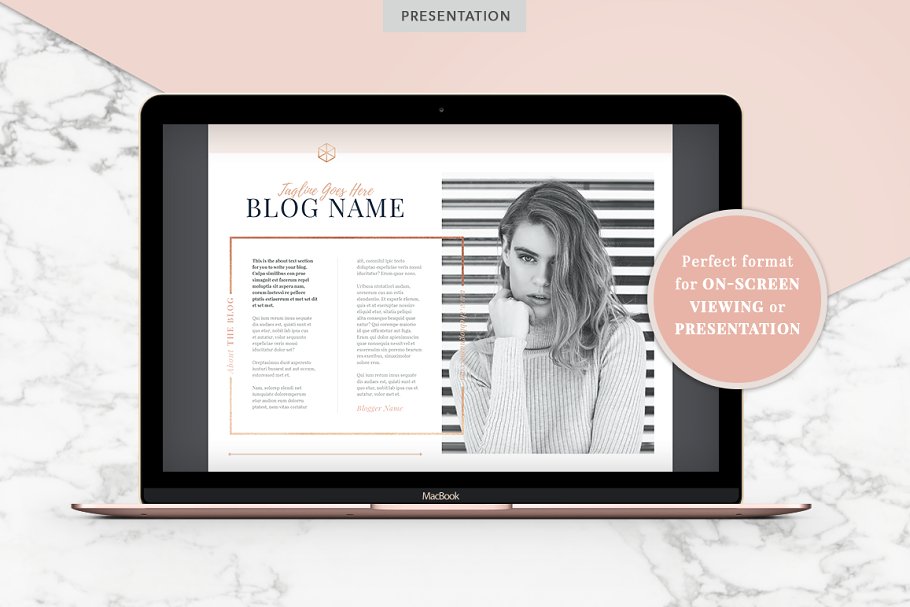 玫瑰金主题的博客媒体工具包 ROSE GOLD | Blog Media Kit插图(6)