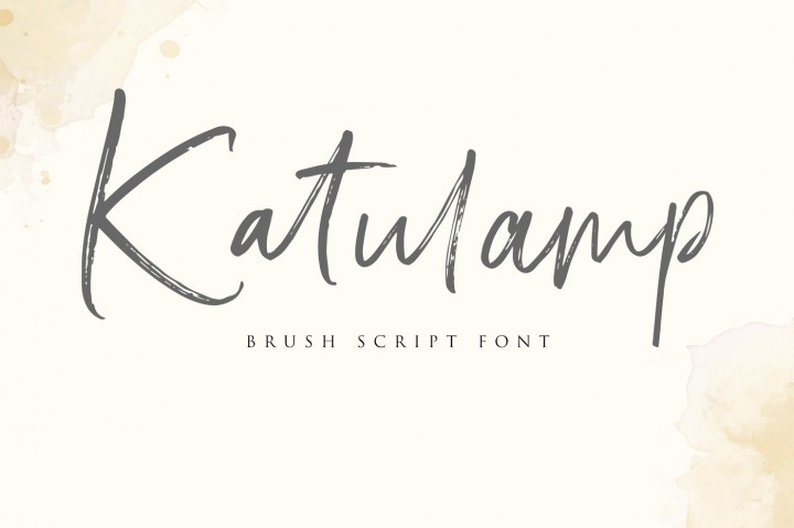 Katulamp Handwriten Brush Font素材之家精选英文字体