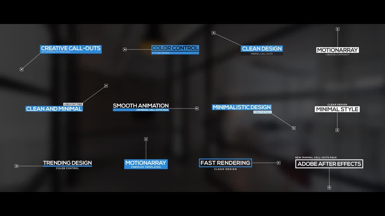 12个独特优雅流畅标题集合素材库精选AE模板