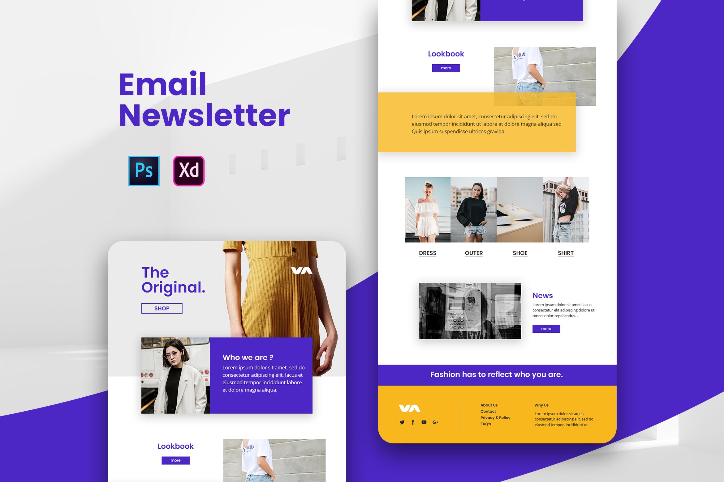 都市时尚服饰品牌营销推广EDM邮件模板素材库精选 Urban Fashion Email Newsletter插图