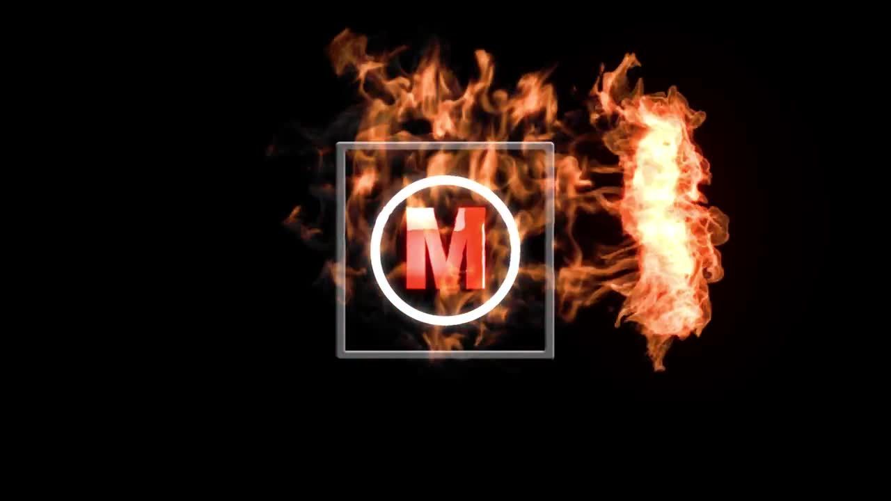 动态火焰徽标开场白素材库精选AE模板