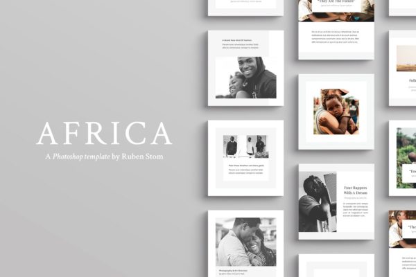 多用途社交媒体贴图故事模板素材库精选 Africa Social Media Templates