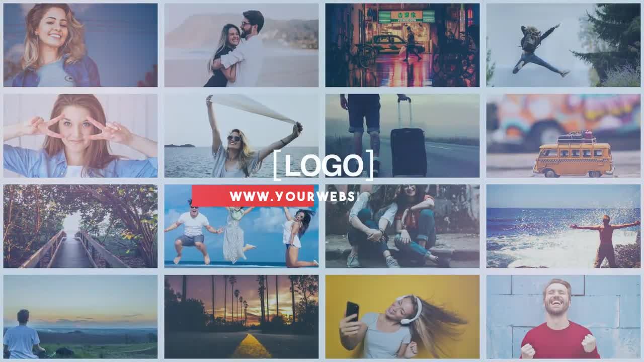 干净创意时尚的照片幻灯片素材库精选AE模板