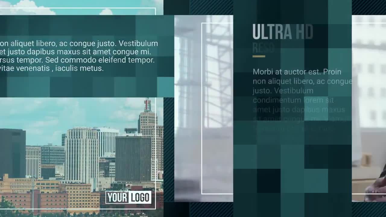 简单现代企业幻灯片素材库精选AE模板