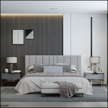 现代卧室场景素材之家精选3D模型By Huy Hieu Lee