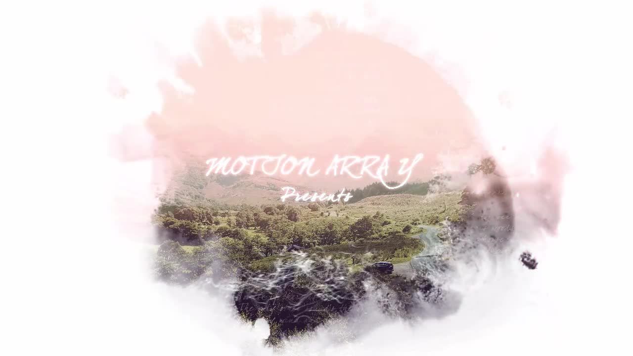 水墨效果文本过渡动画素材库精选AE模板