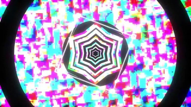 多彩小故障徽标动画展示素材库精选AE模板