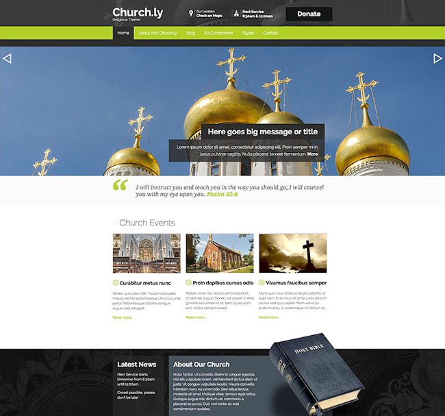 寺庙教堂Joomla主题 Hot Churchly插图(3)