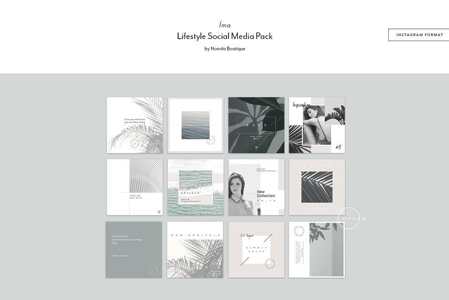 时尚生活主题社交媒体贴图模板素材库精选 Lifestyle Social Media Pack • Íma插图(7)