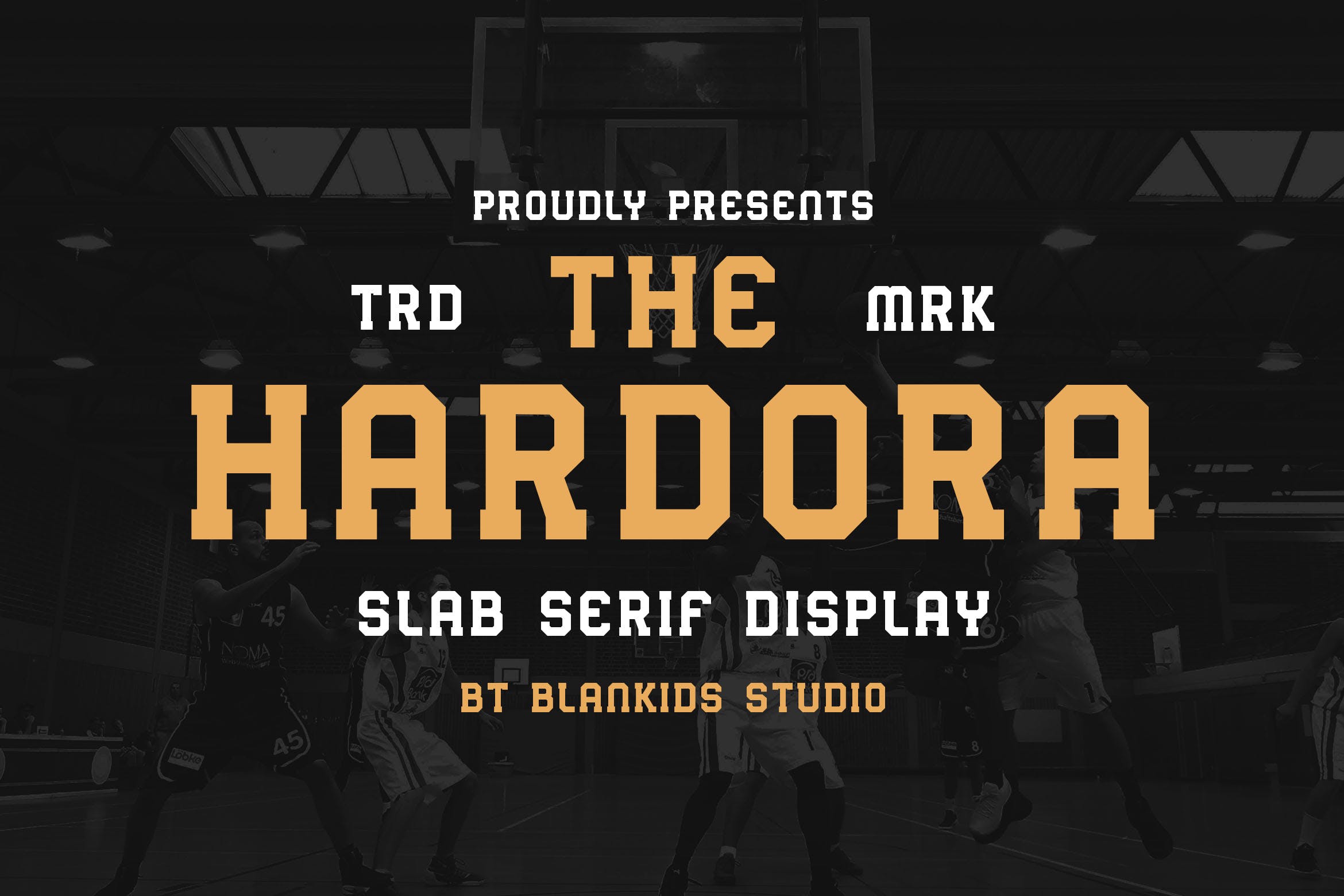 标题/包装/Logo标志设计粗衬线英文字体 Hardora – Slab Serif Display Typeface插图