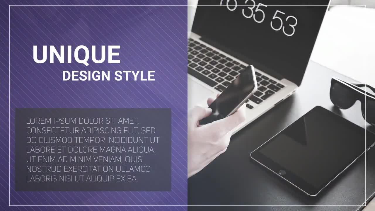 干净清新时尚商务动画宣传片素材库精选AE模板