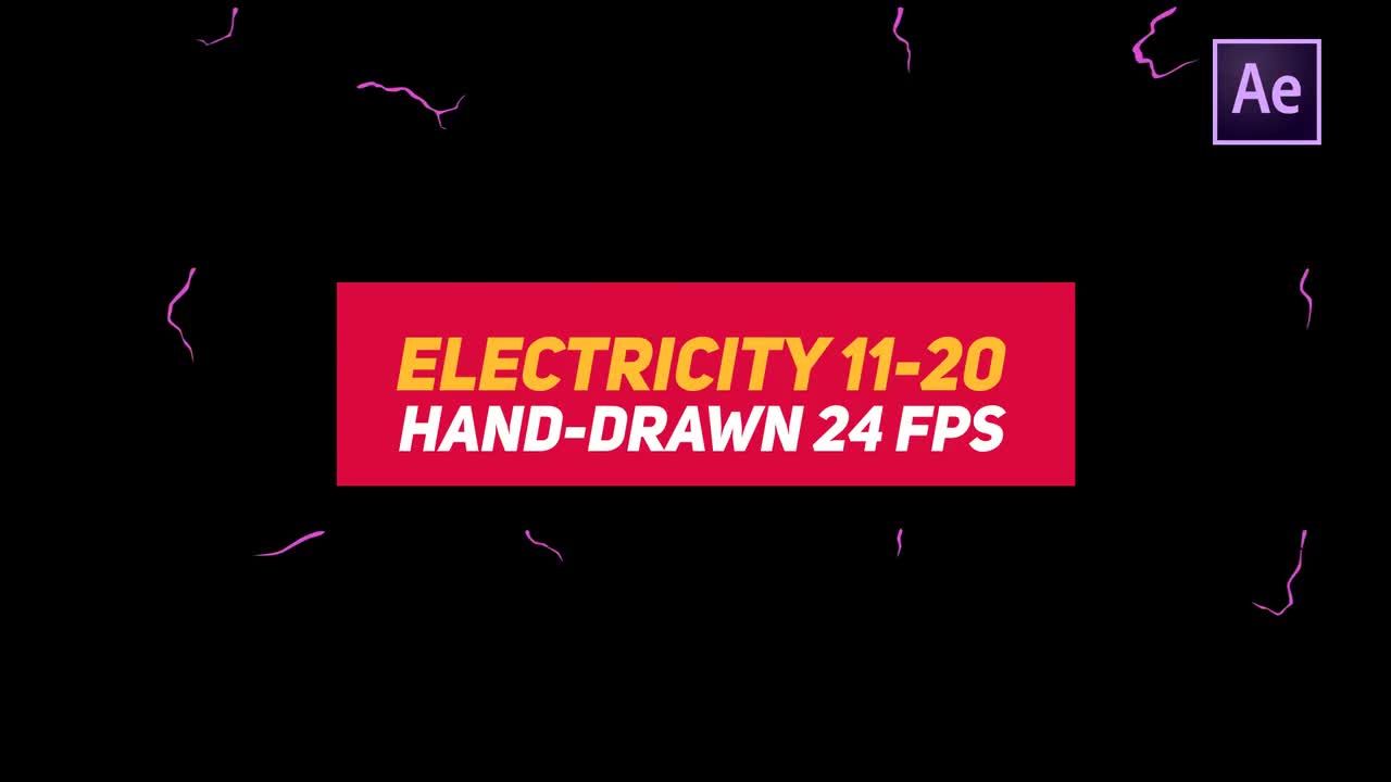 液体元素3电力AE动画特效模板