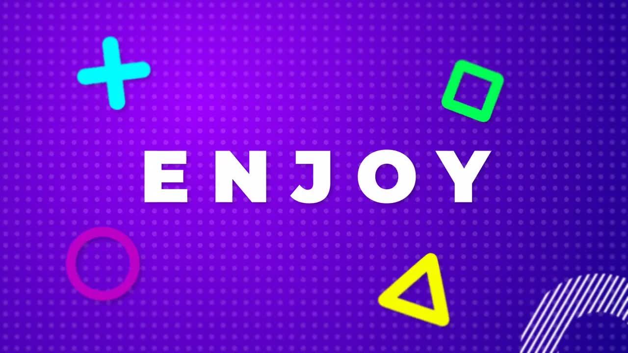 醒目彩色效果文本动画素材库精选AE模板