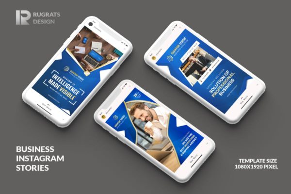 Instagram社交平台企业品牌故事推广设计模板素材库精选 Business R1 Instagram Story Template