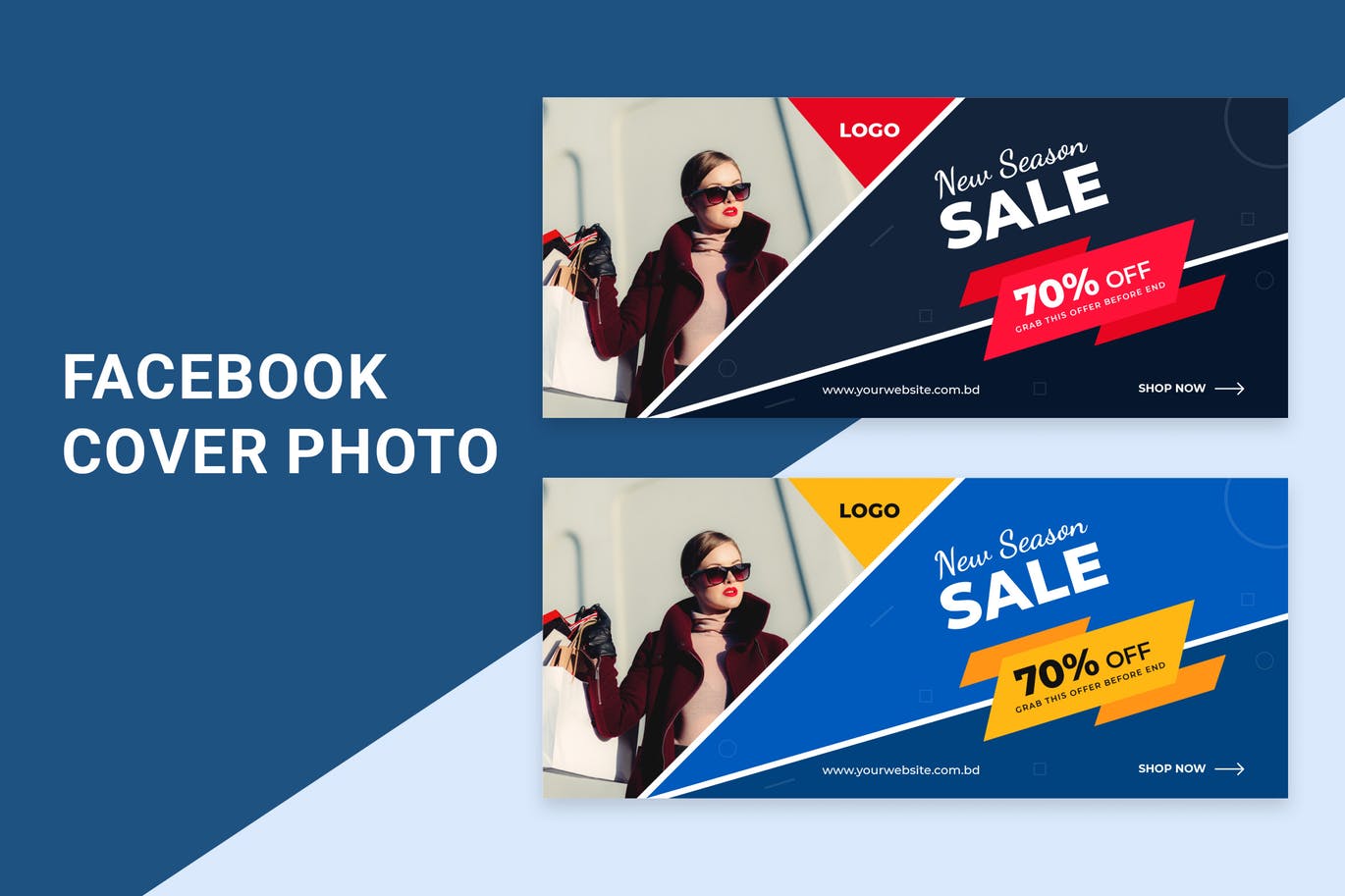 新装上市促销活动Facebook封面设计模板素材库精选 New Season Sale| facebook cover template插图