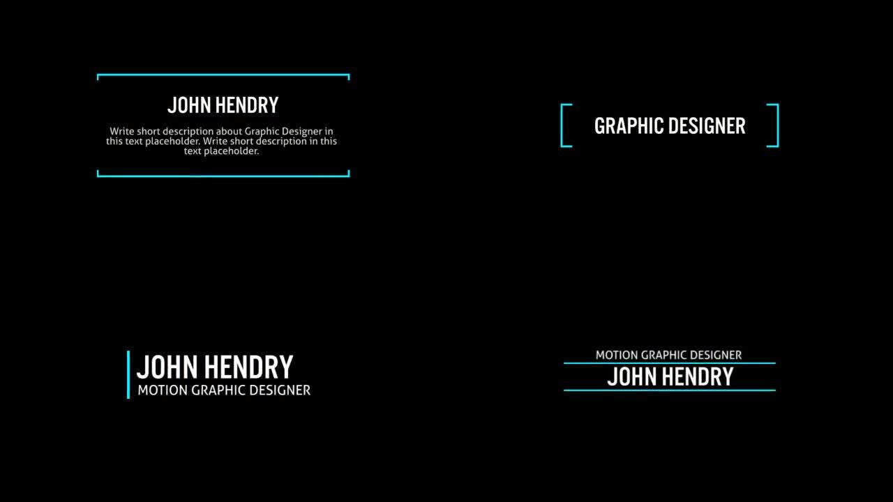 干净优雅的低三分之一文本动画素材库精选pr模板