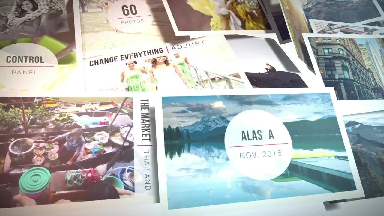 分散图片幻灯片素材库精选AE模板