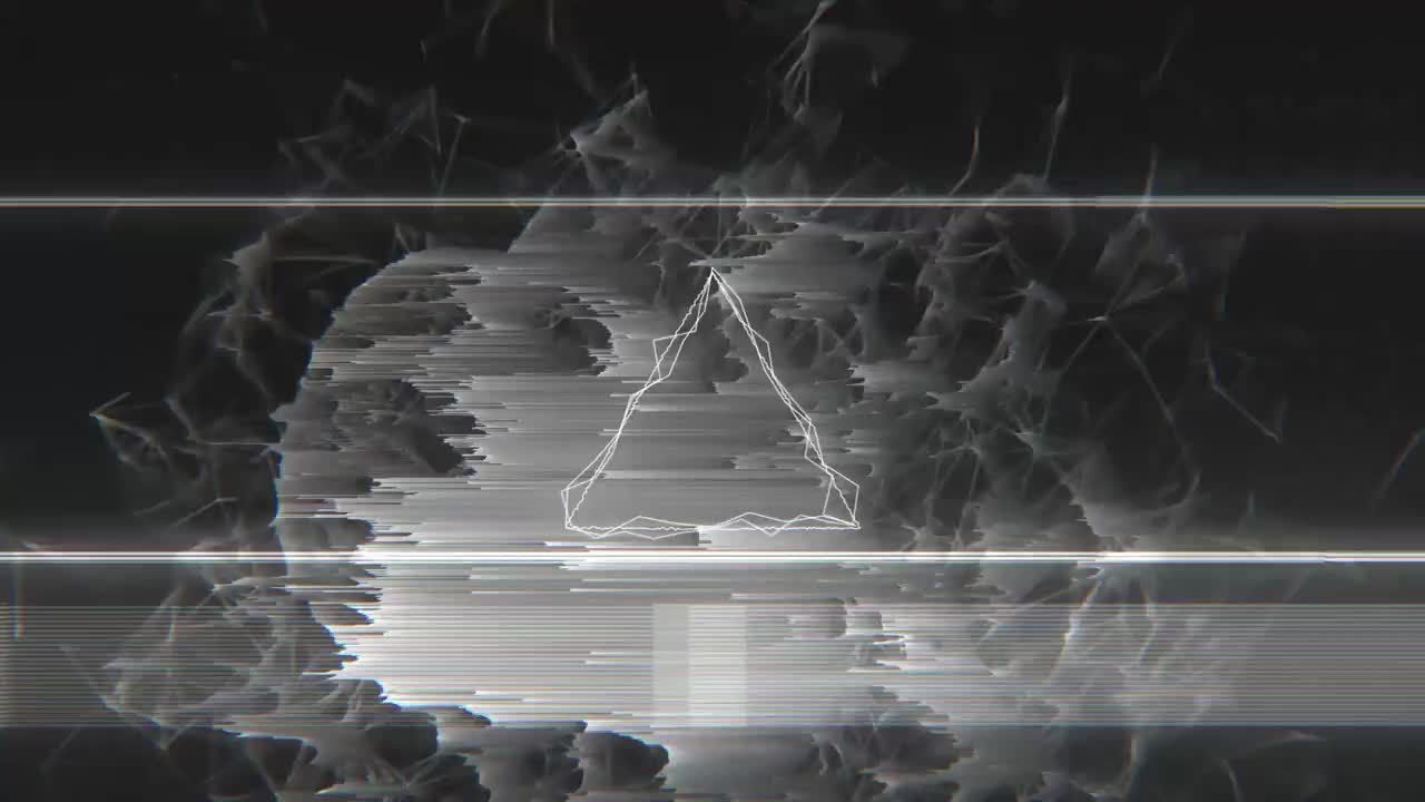 深色浮华故障徽标素材库推荐Pr模板