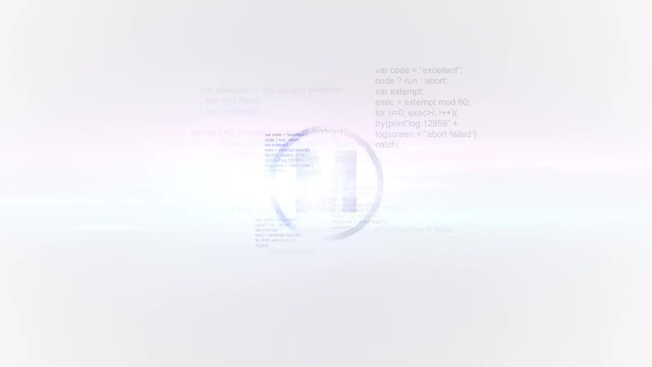 快速代码毛刺效果AE徽标展示模板