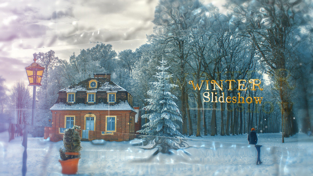 冬季幻灯片AE动画模板