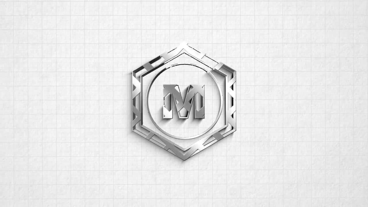 建筑蓝图动态线条logo动画素材库精选AE模板