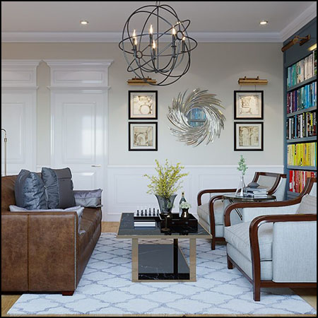 现代书房室内场景素材之家精选3D模型By Vang Tran